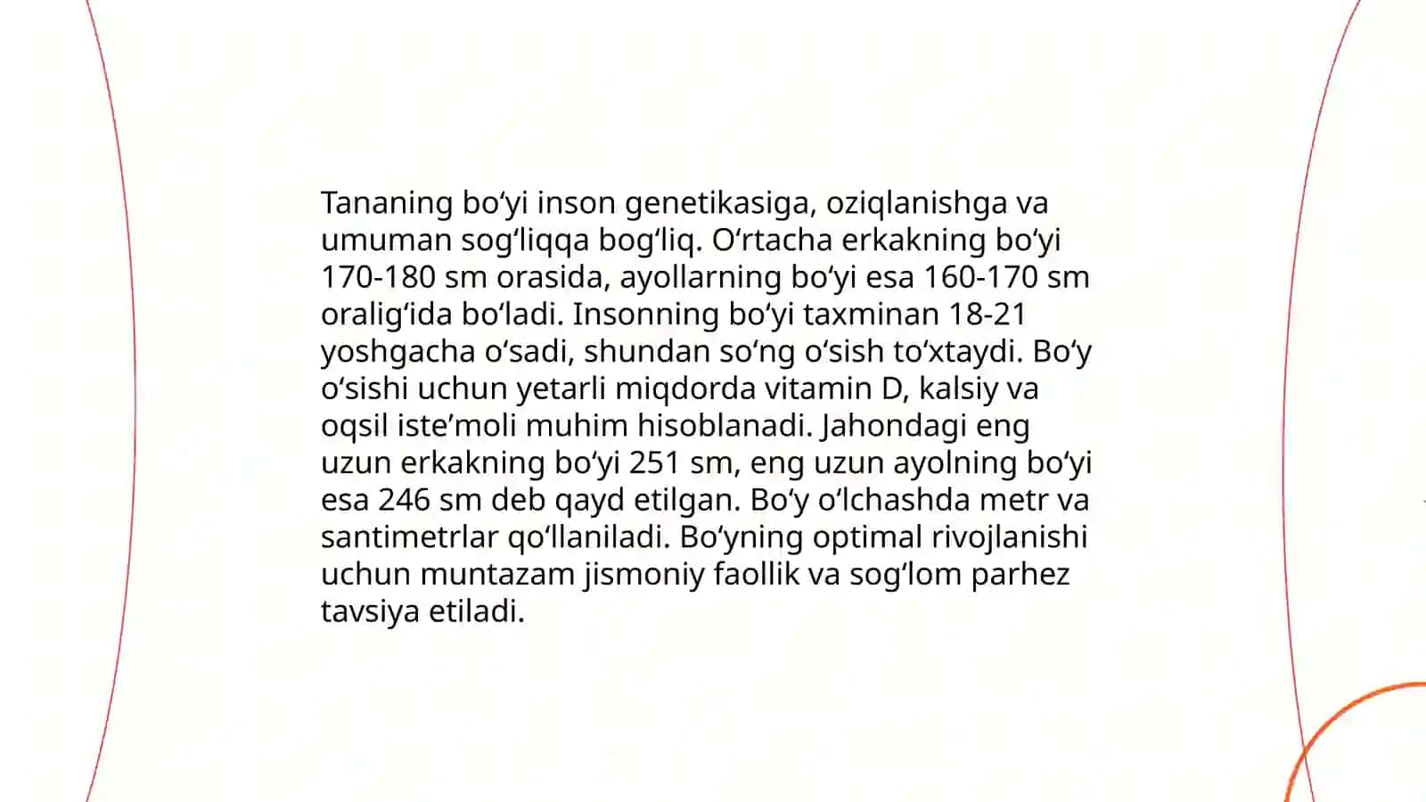 Odam tanasining oʻlcham tavsifi 4