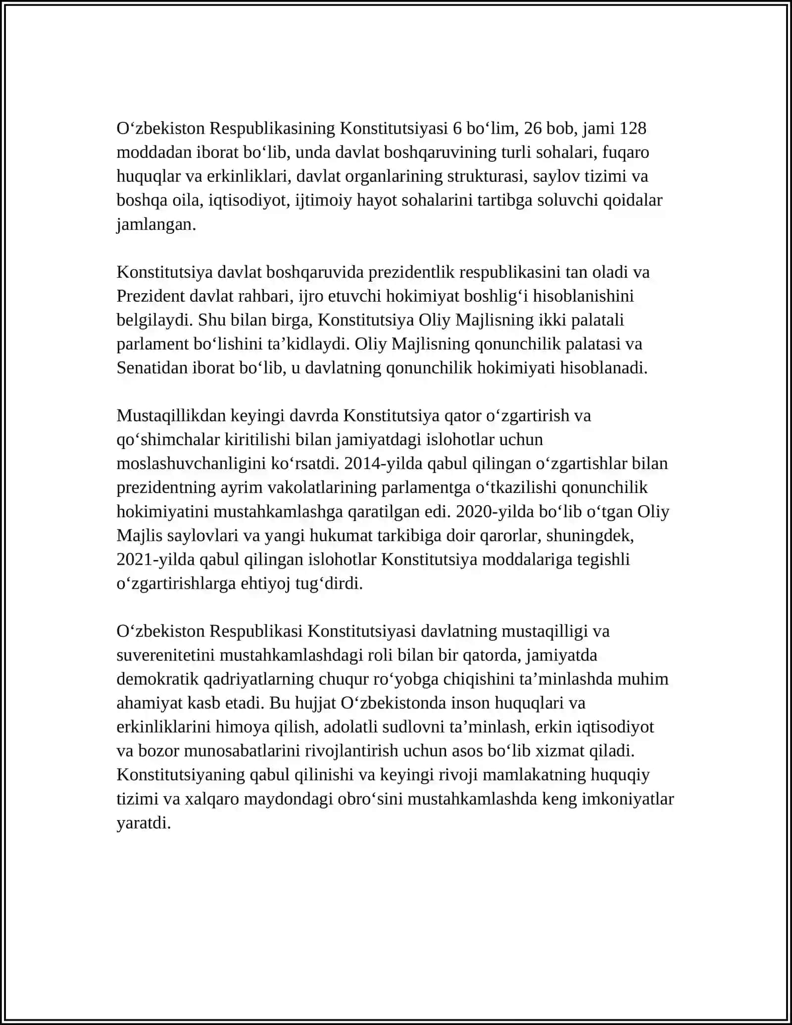 CONSTITUTION OF UZBEKISTAN 4