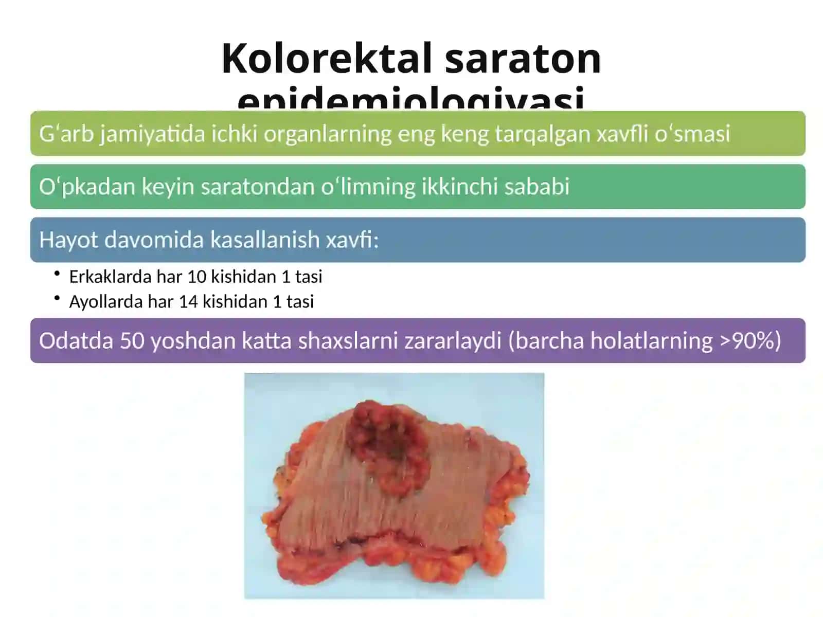 Kolorektal saraton(yo‘g‘on ichak va to‘g‘ri ichak saratoni) 4