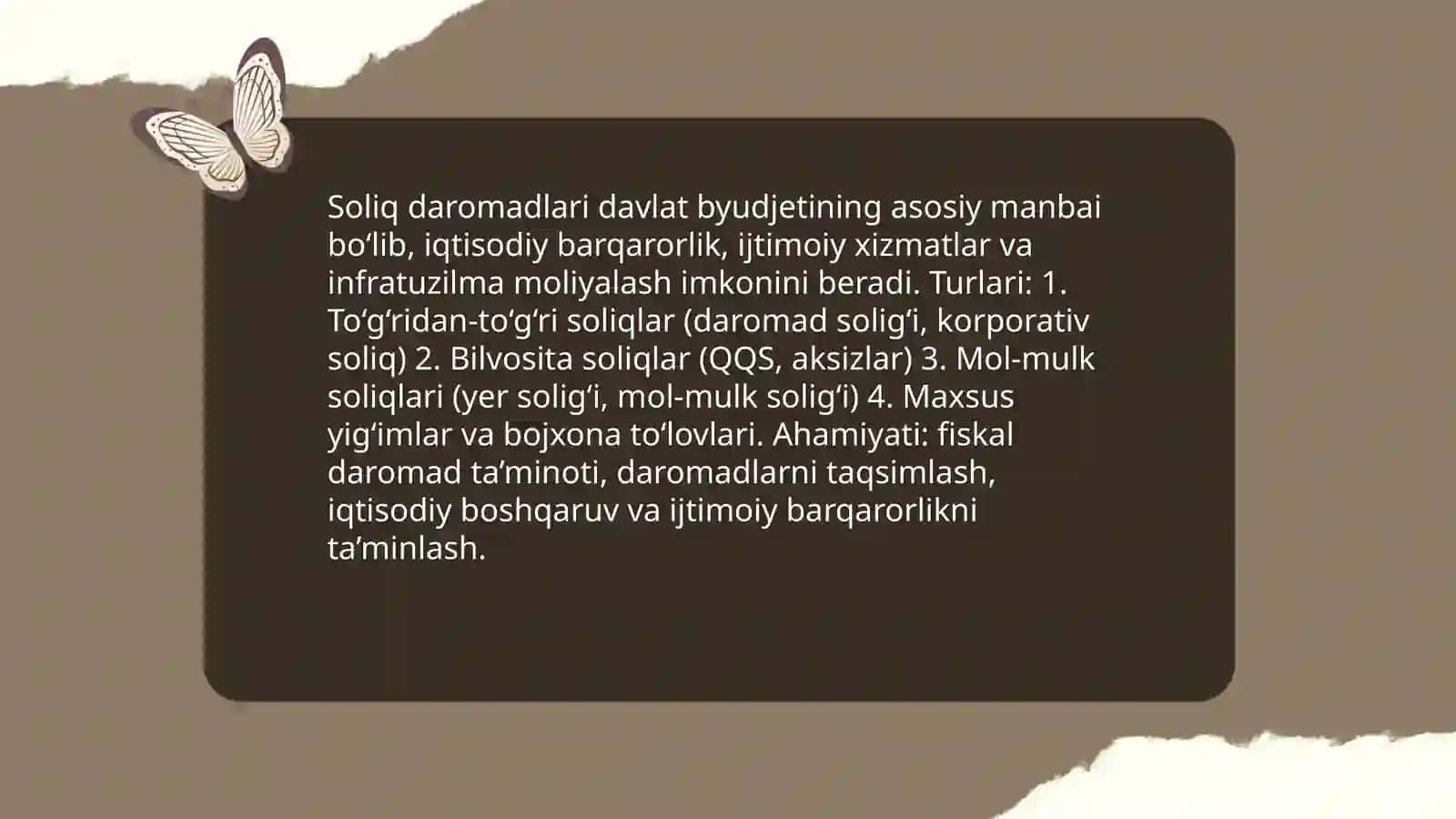 Davlat daromadlari va ularning shakllanish manbalari 4