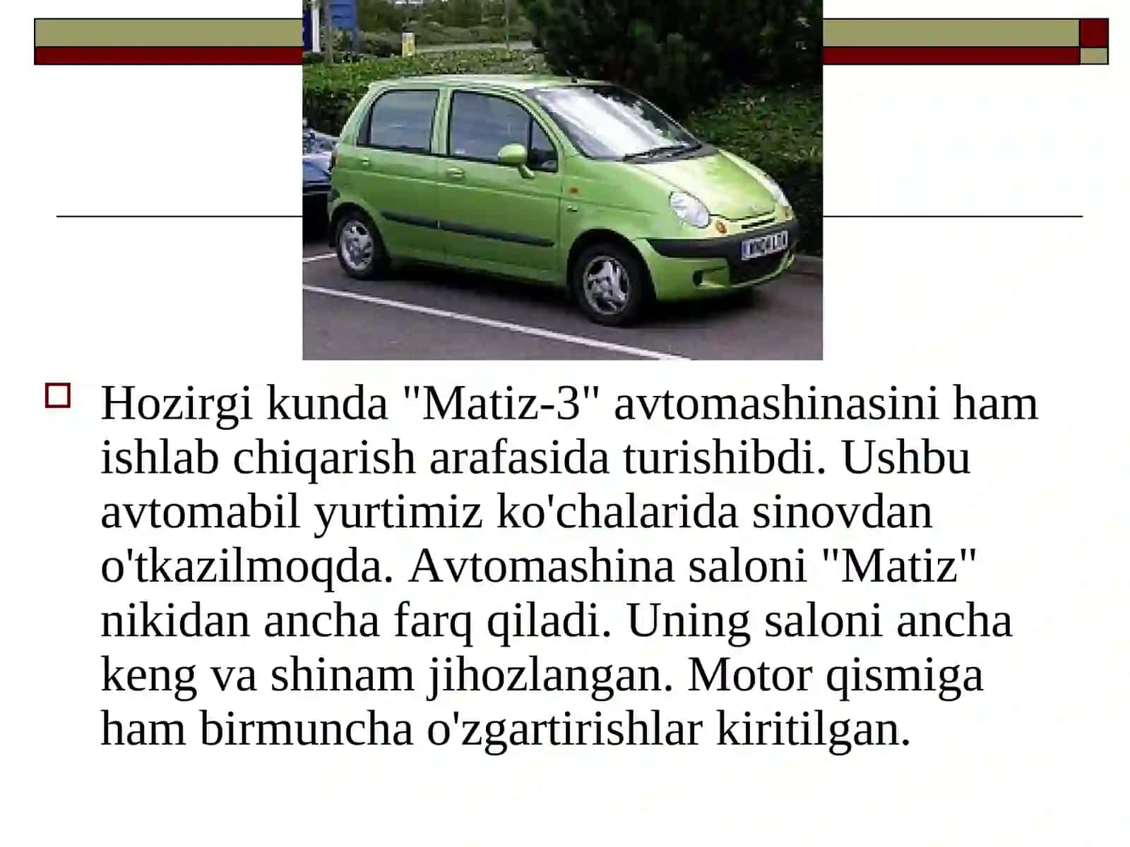 GM-O'zbekiston CHEVROLET 4