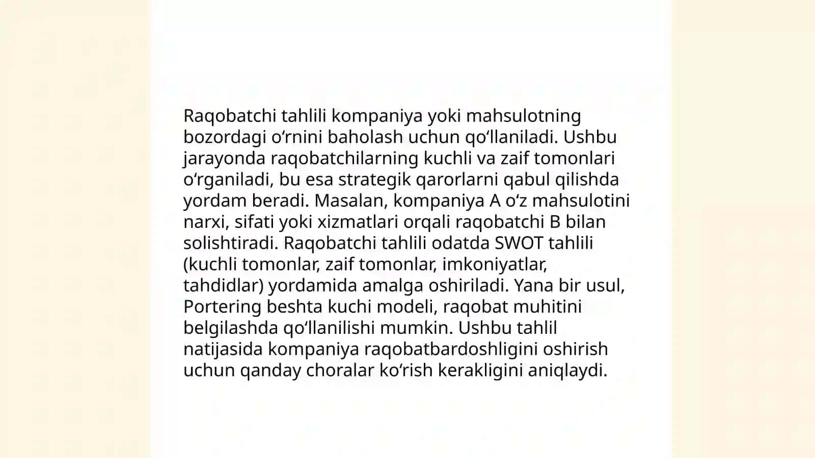 Bozor tadqiqotlari 4