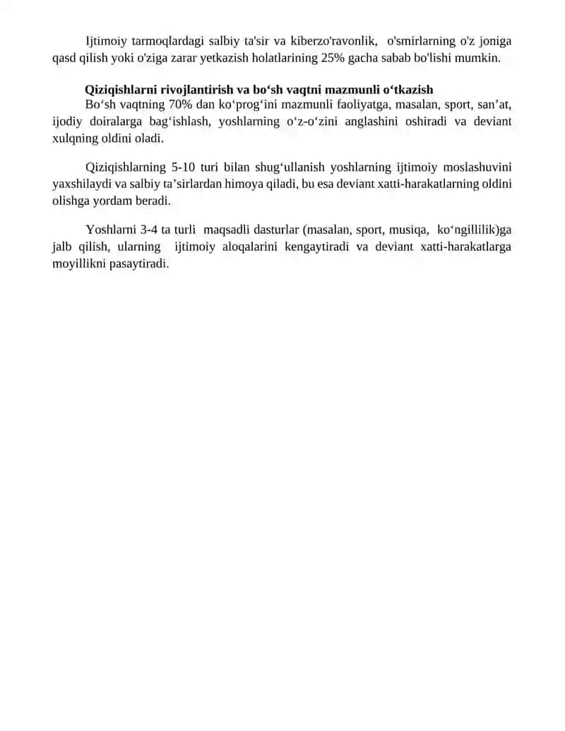 Yoshlar o'rtasida deviant xulq-atvor profilaktikasi 4