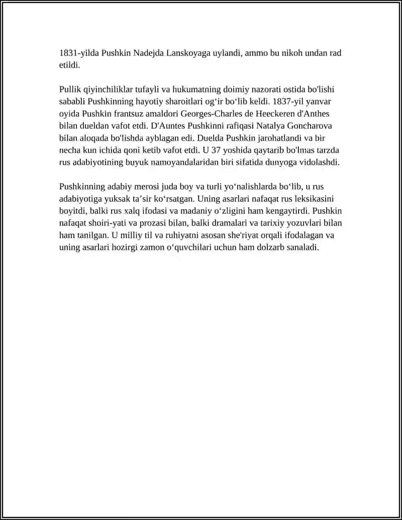 PUSHKIN OʻZBEKISTONDA KECHASIGA TAYYORGARLIK 4