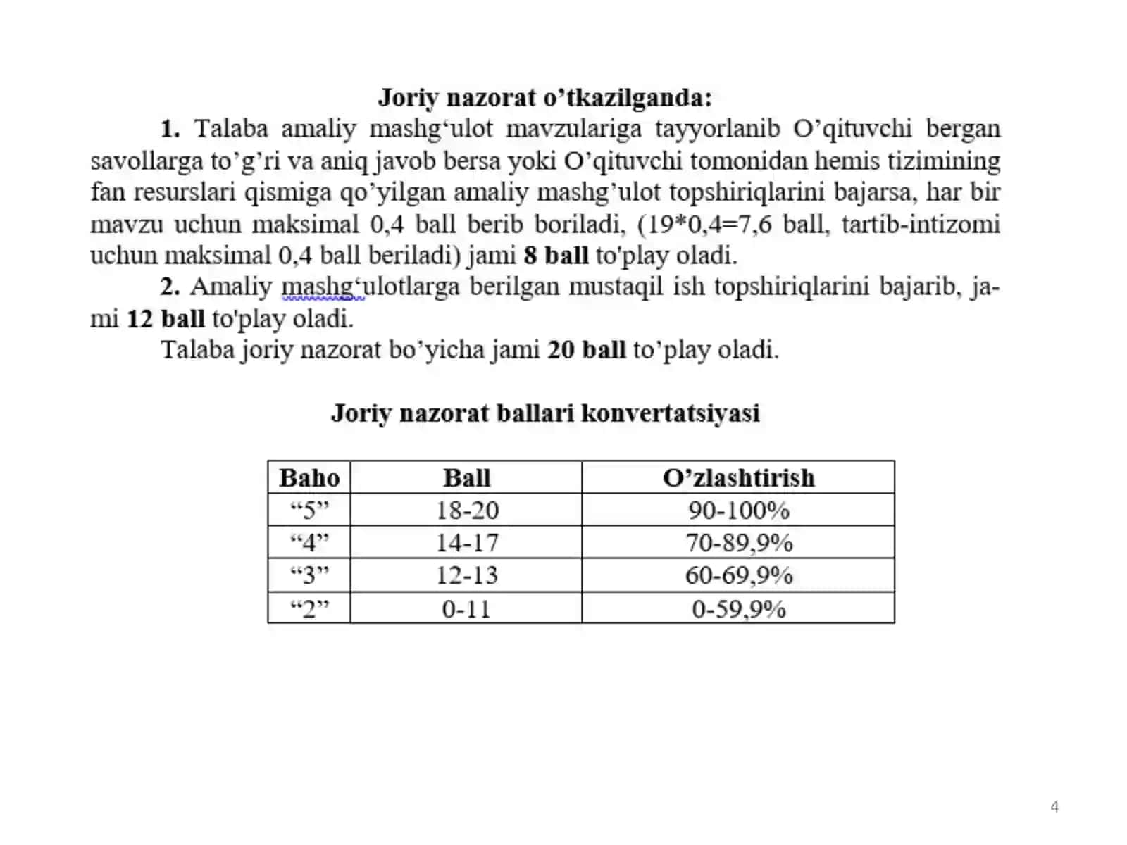 “DINAMIK MAKROIQTISODIYOT” FANIGA KIRISH 4