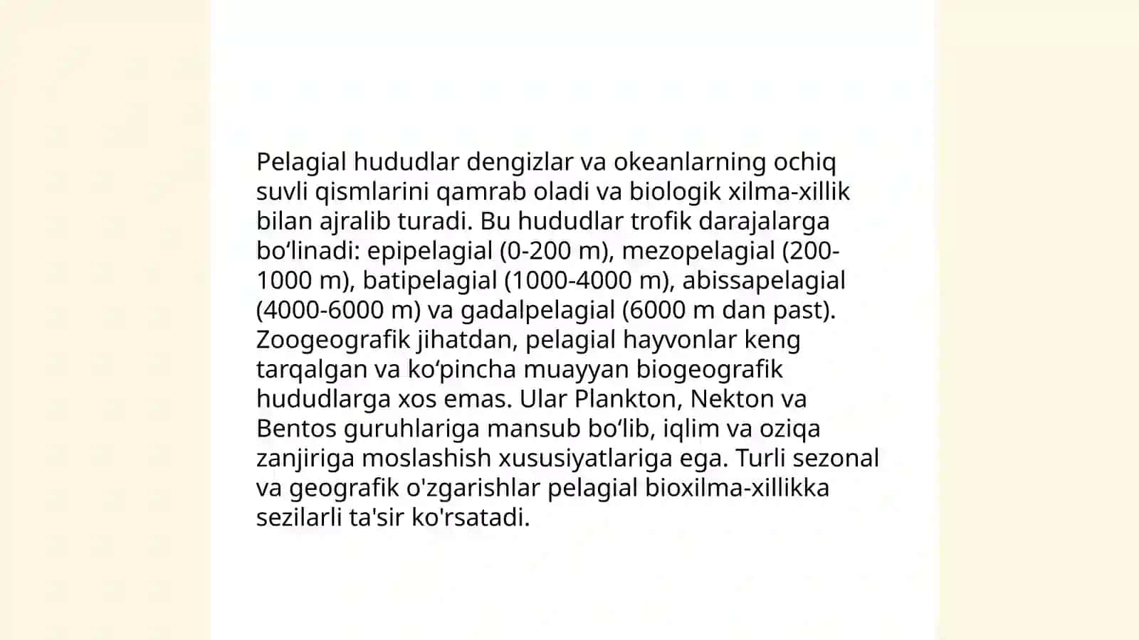 Okean va dengizlarning zoogeografik tasnifi 4