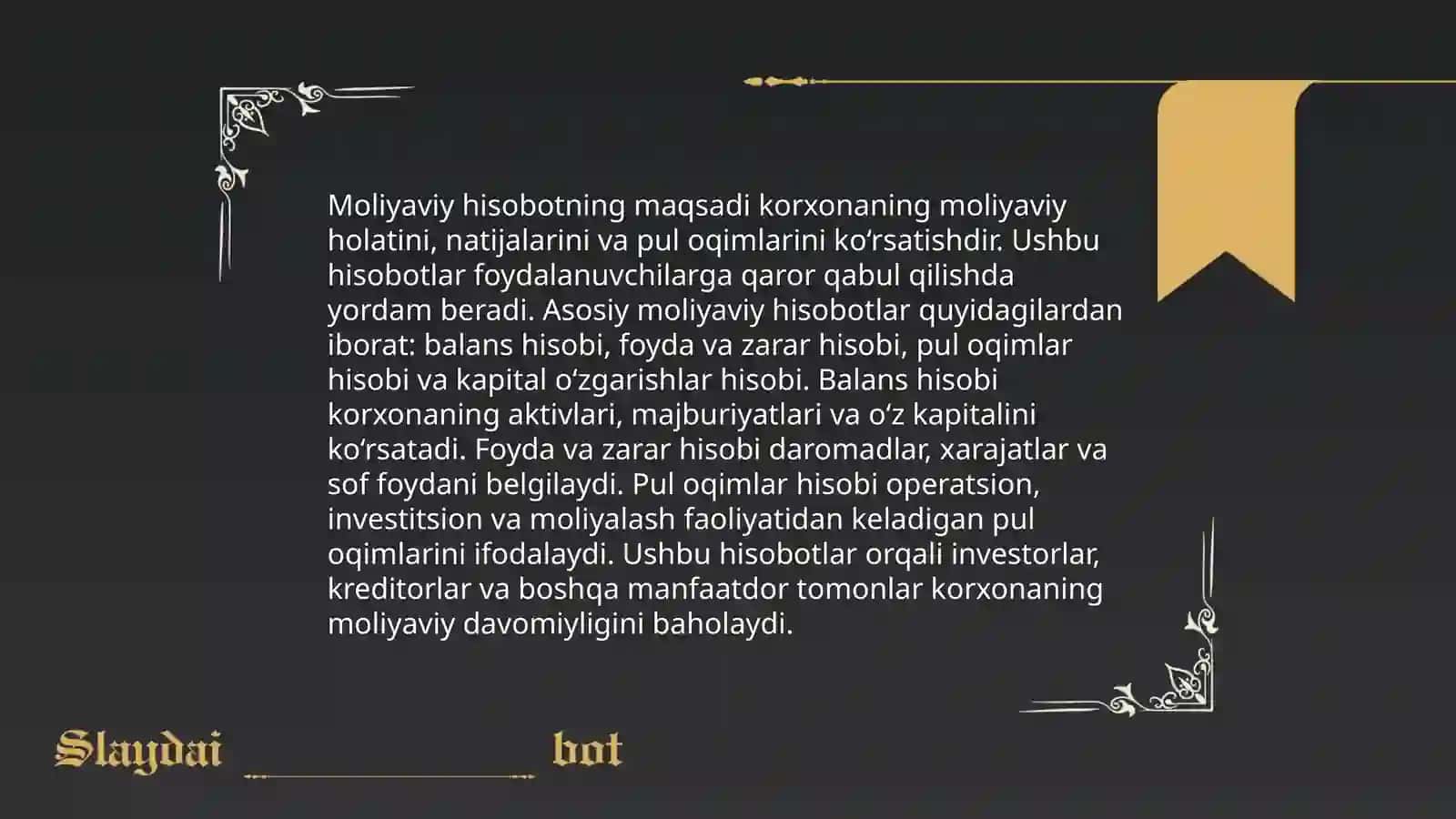 Moliyaviy hisobot 4