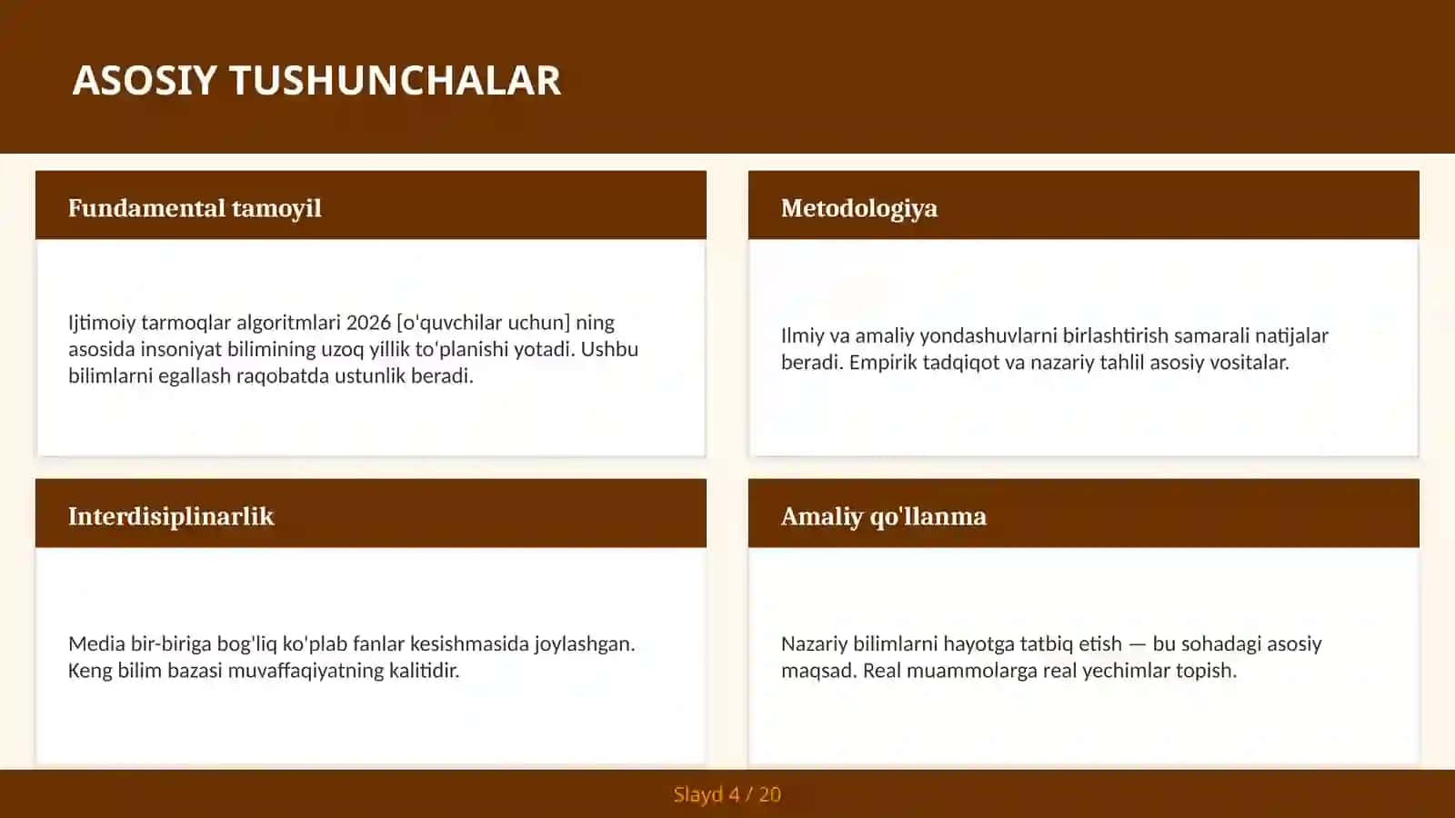 Ijtimoiy tarmoqlar algoritmlari 2026 [O'QUVCHILAR UCHUN] 4
