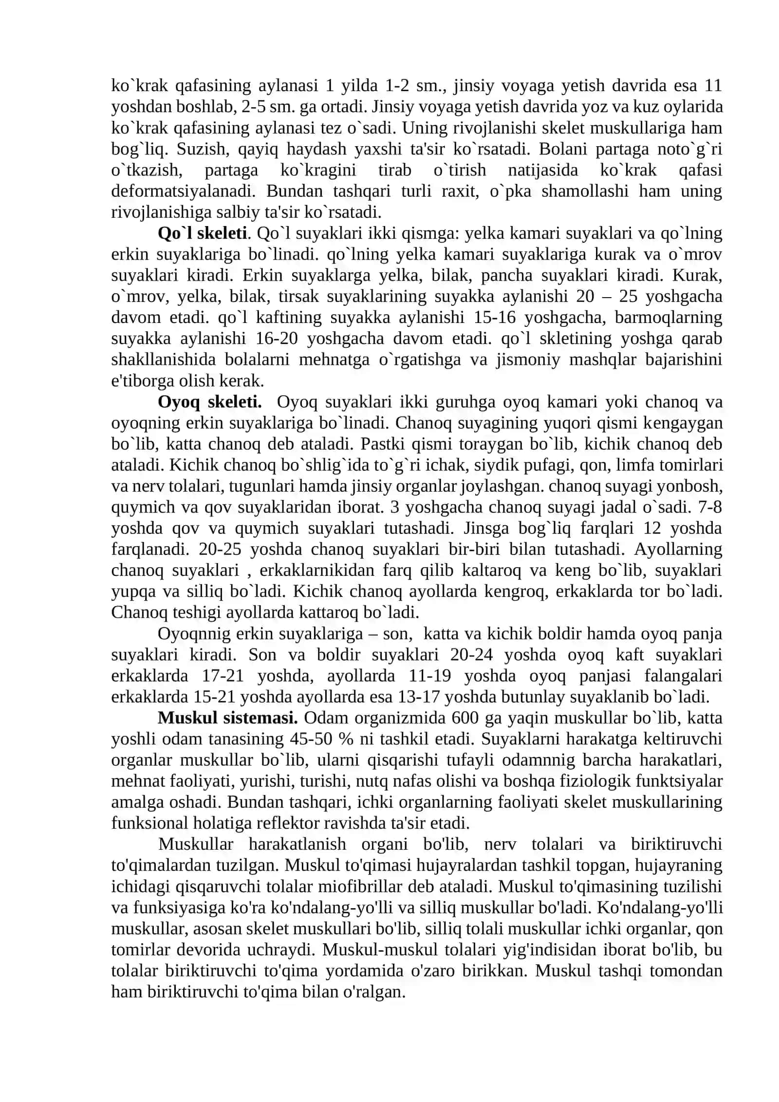 Suyaklarning tuzilishi va tarkibi 4