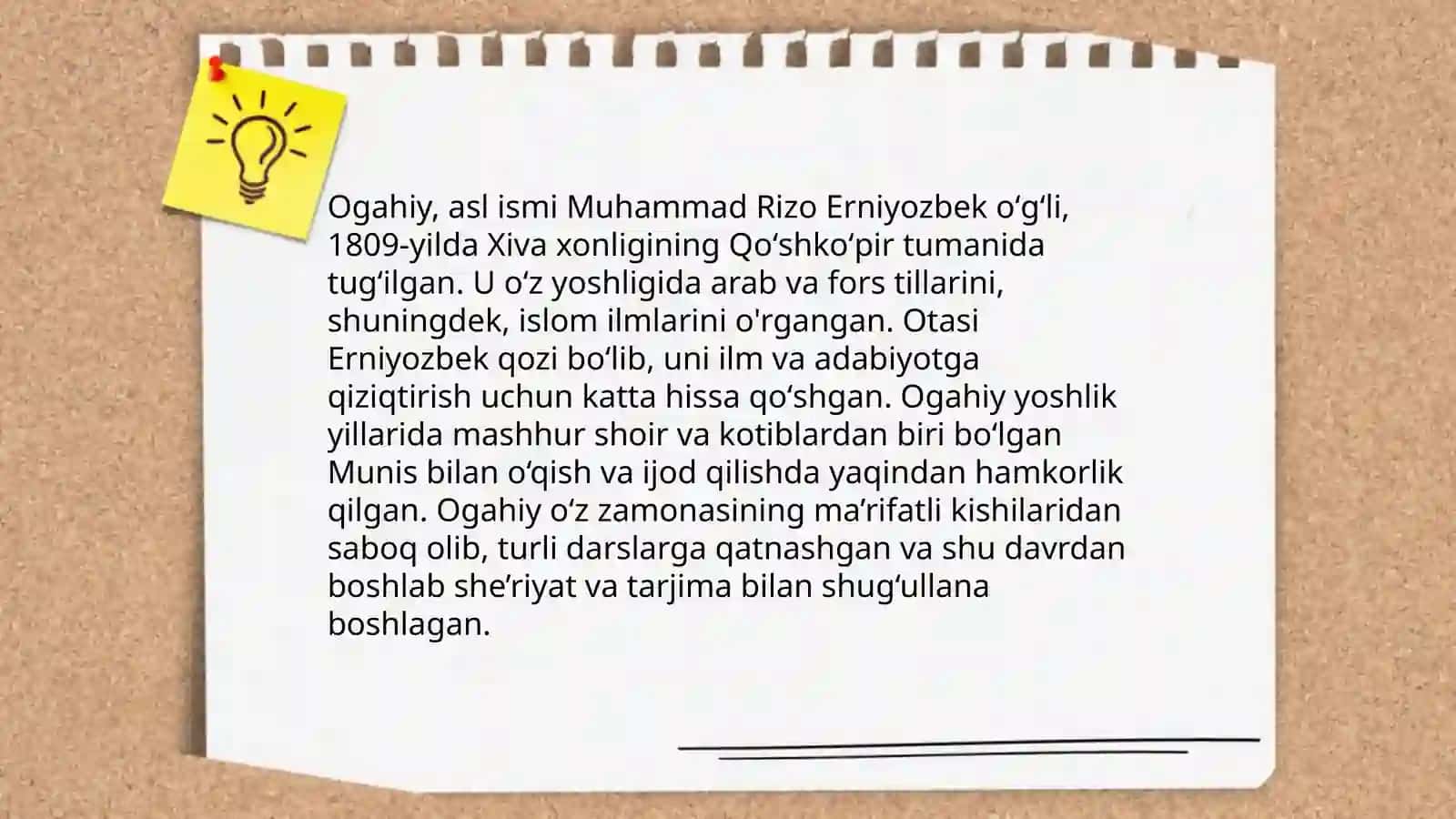 Ogahiy hayoti va ijodi merosi 4