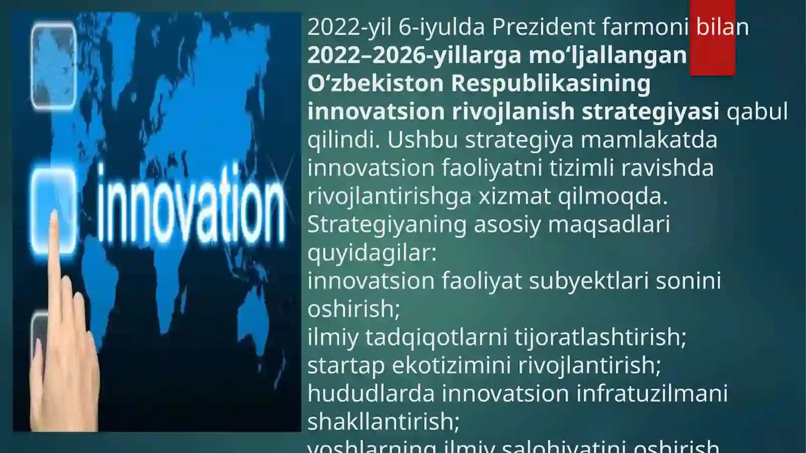 O'ZBEKISTONNING INNNOVATSION SIYOSATI 4
