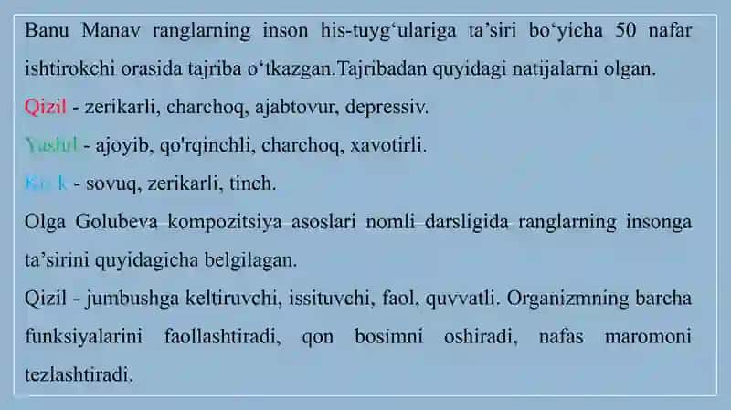 ranglarni idrok qilish metodlari 4