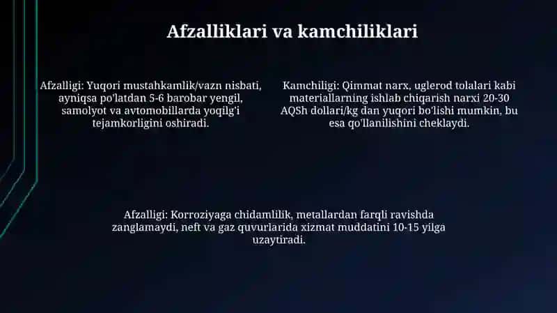 Polimer kompozit materiallarining qo'llanilishi 4
