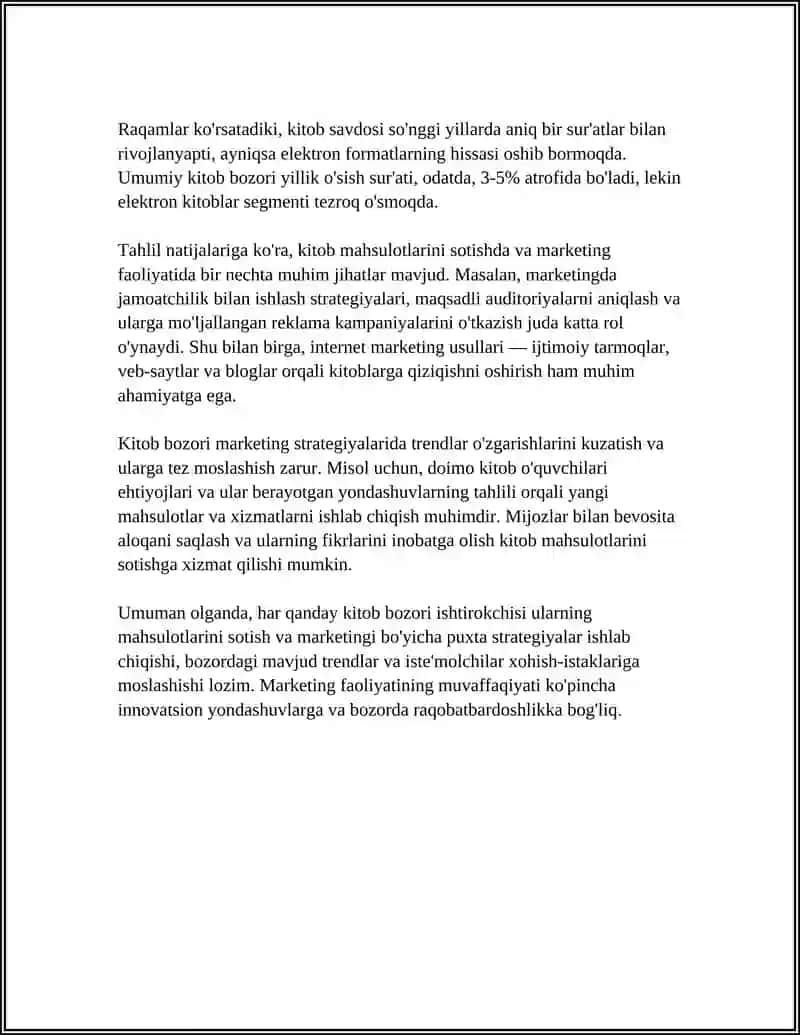 KITOB MAHSULOTLARINI SOTISH VA MARKETING FAOLIYATI 4