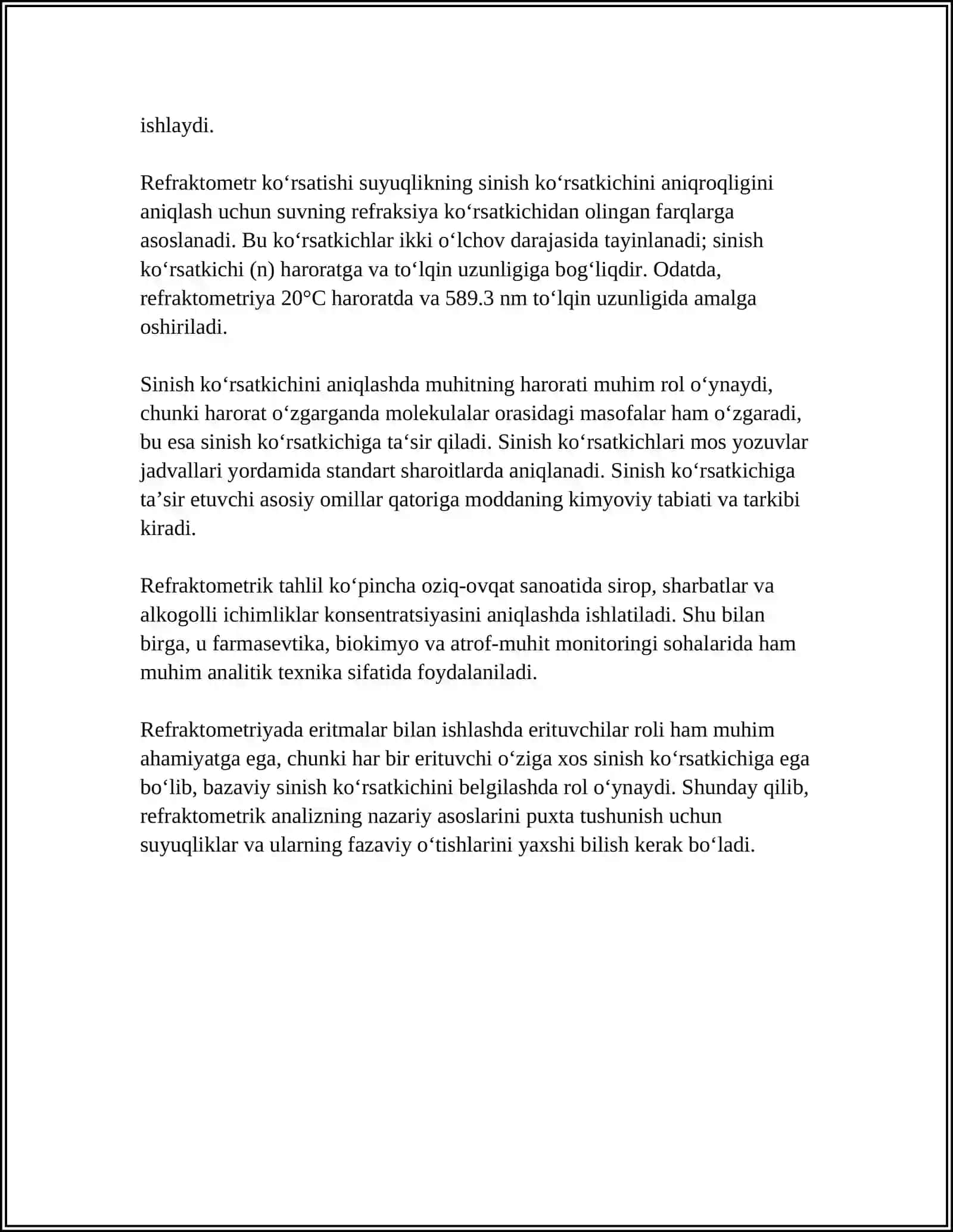 REFREKTOMETRIK ANALIZ USULLARI 4