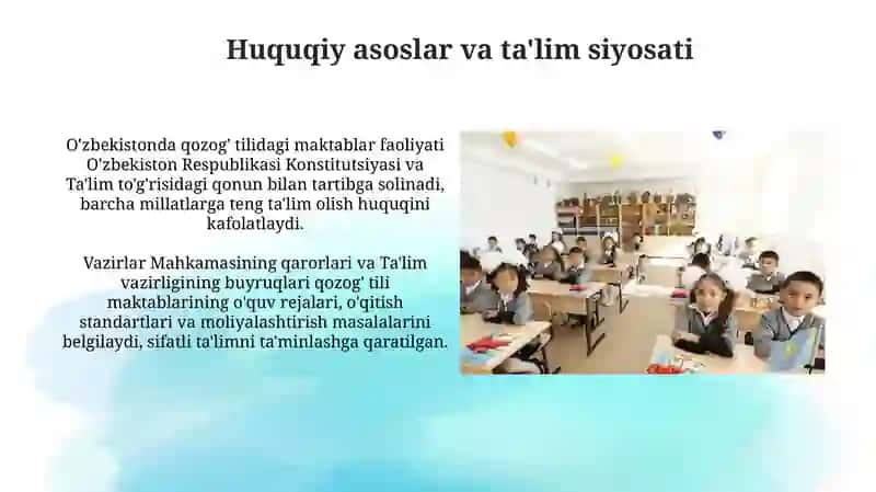 O'zbekiston dagi qozoq tilida o'qitiladigan maktablar 4