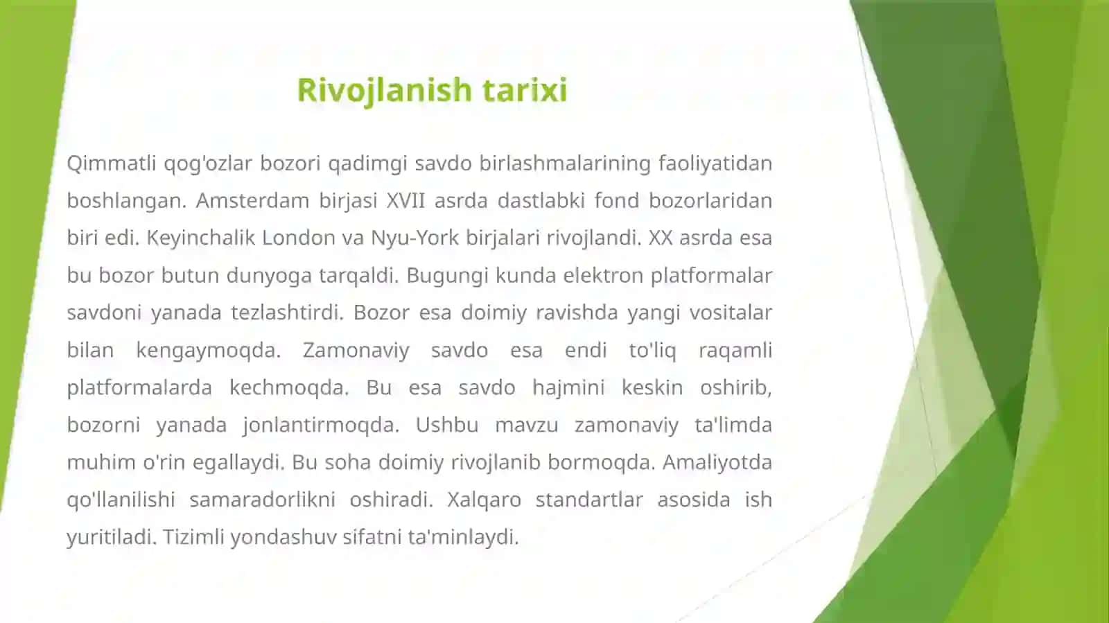 QIMMATLI QOG'OZLAR BOZORI VA UNING FAOLIYATI 4