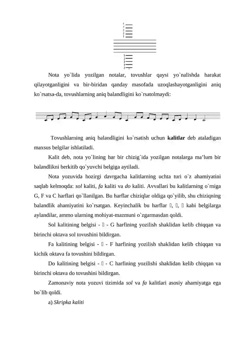 Nota yozuvi tizimi elementlari 4