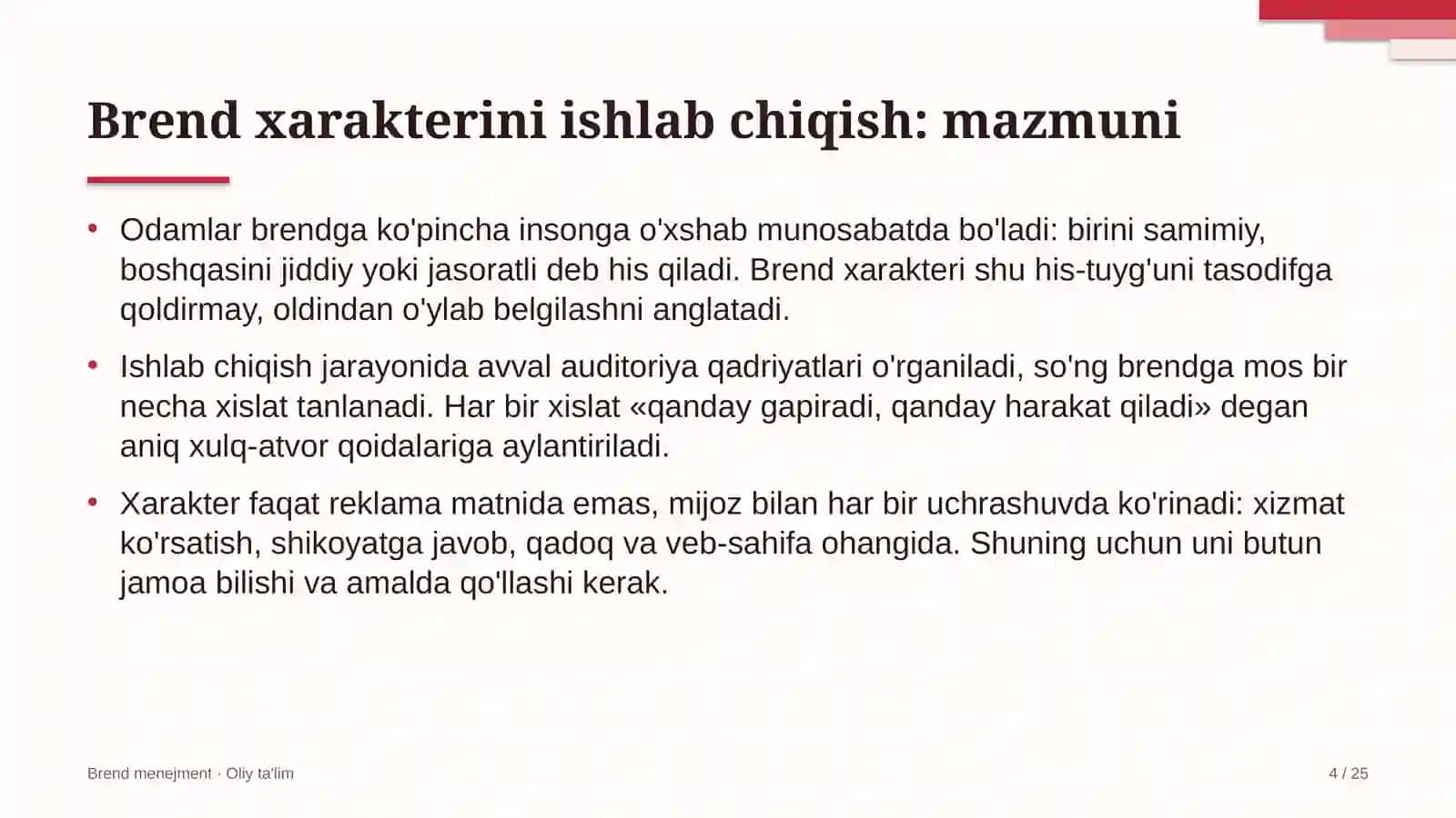 Aviachipta sotish agentliklarida brend xarakterini ishlab chiqish 4