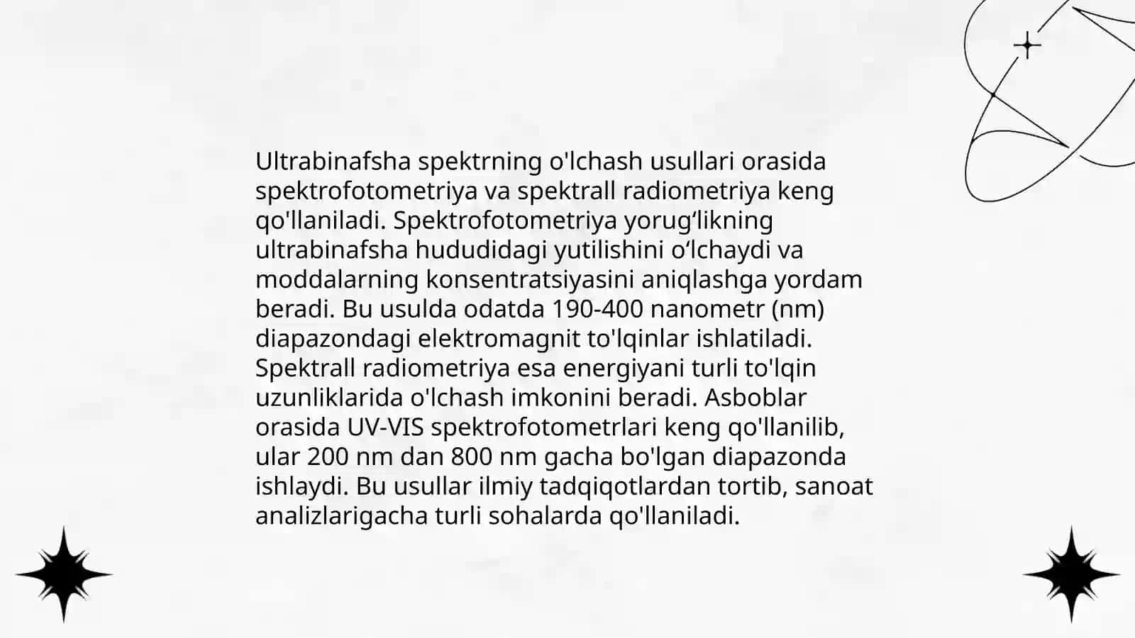 Ultrabinafsha spektraskopiya 4