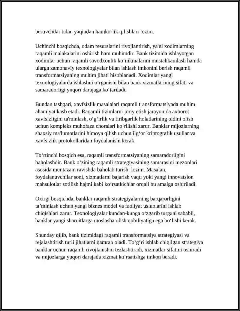 BANK TIZIMIDA RAQAMLI TRANSFORMATSIYA 4