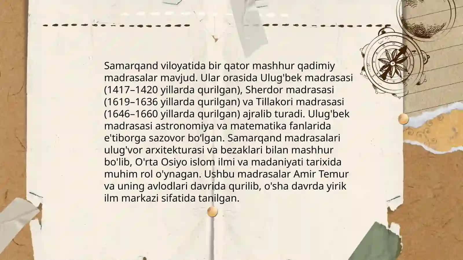 Samarqand viloyatidagi madrasalar bilan tanishuv 4