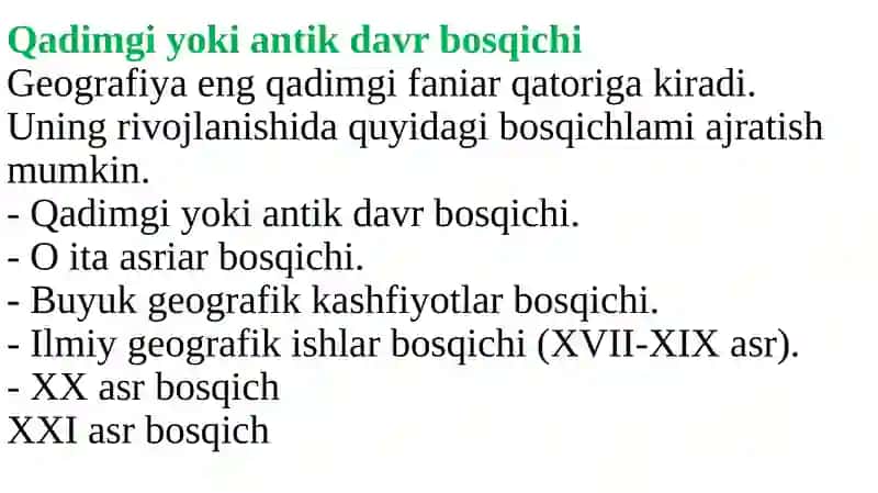 Umumiy tabiiy geografiya fanida taqdimot 4
