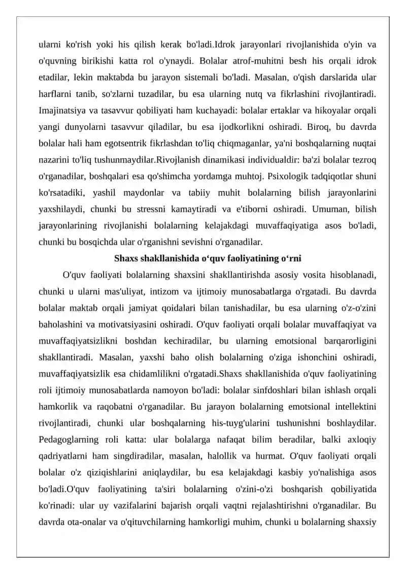 Kichik maktab yoshi davrida o‘quv motivatsiyasi 4