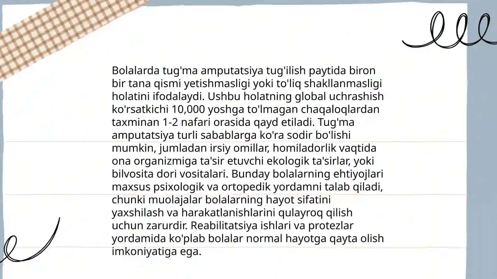 Bolalarda qol amputatsiyasi 4