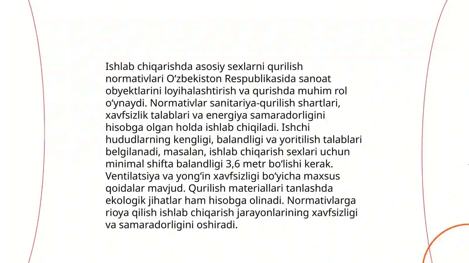 Ishlab chiqarishda yordamchisi binolarni joylashtirish asosiy seh hamda binolar 4