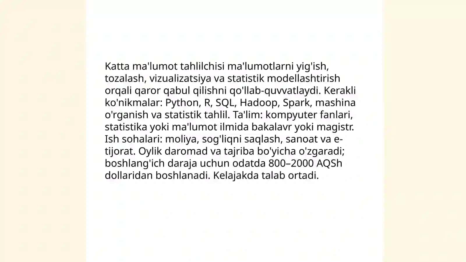 Sun'iy intellekt va mashina o'rganish muhandisi 4