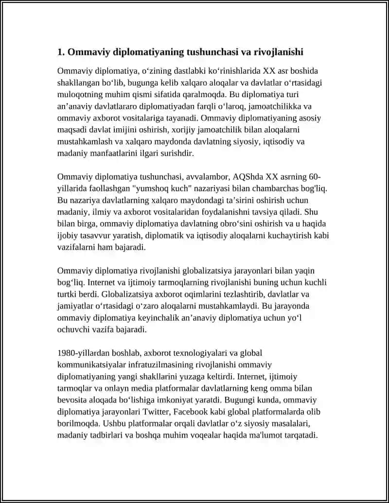 OMMAVIY DIPLOMATIYA VA GLOBALLASHUV 4