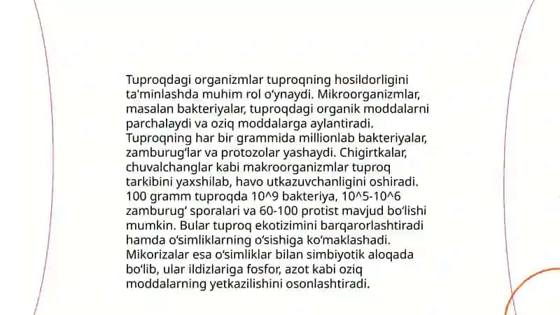 Tuproq paydo bolishida hayvonlarning roli 4