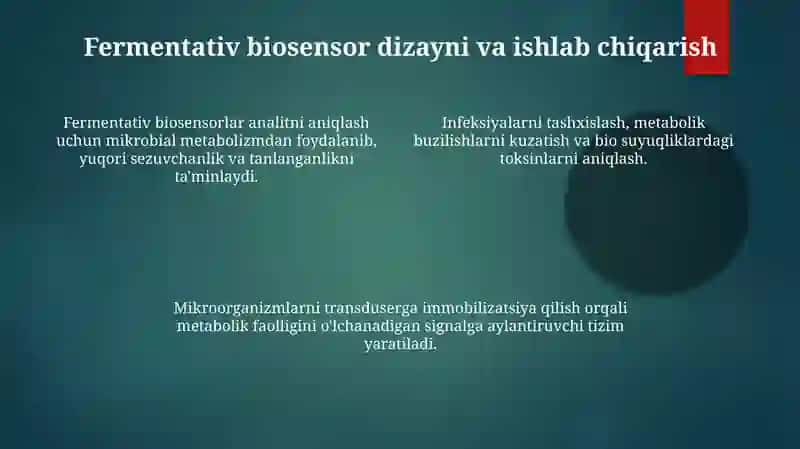 Fermentli biosensorlarning tibbiyotdagi o‘rni 4