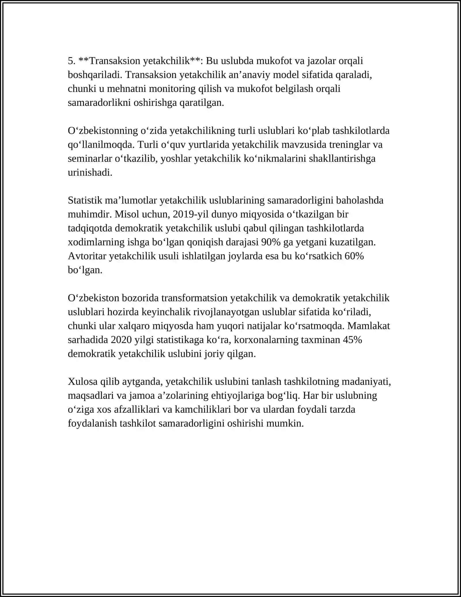 LIDERLIK FAOLIYATI MOTIVLARI 4