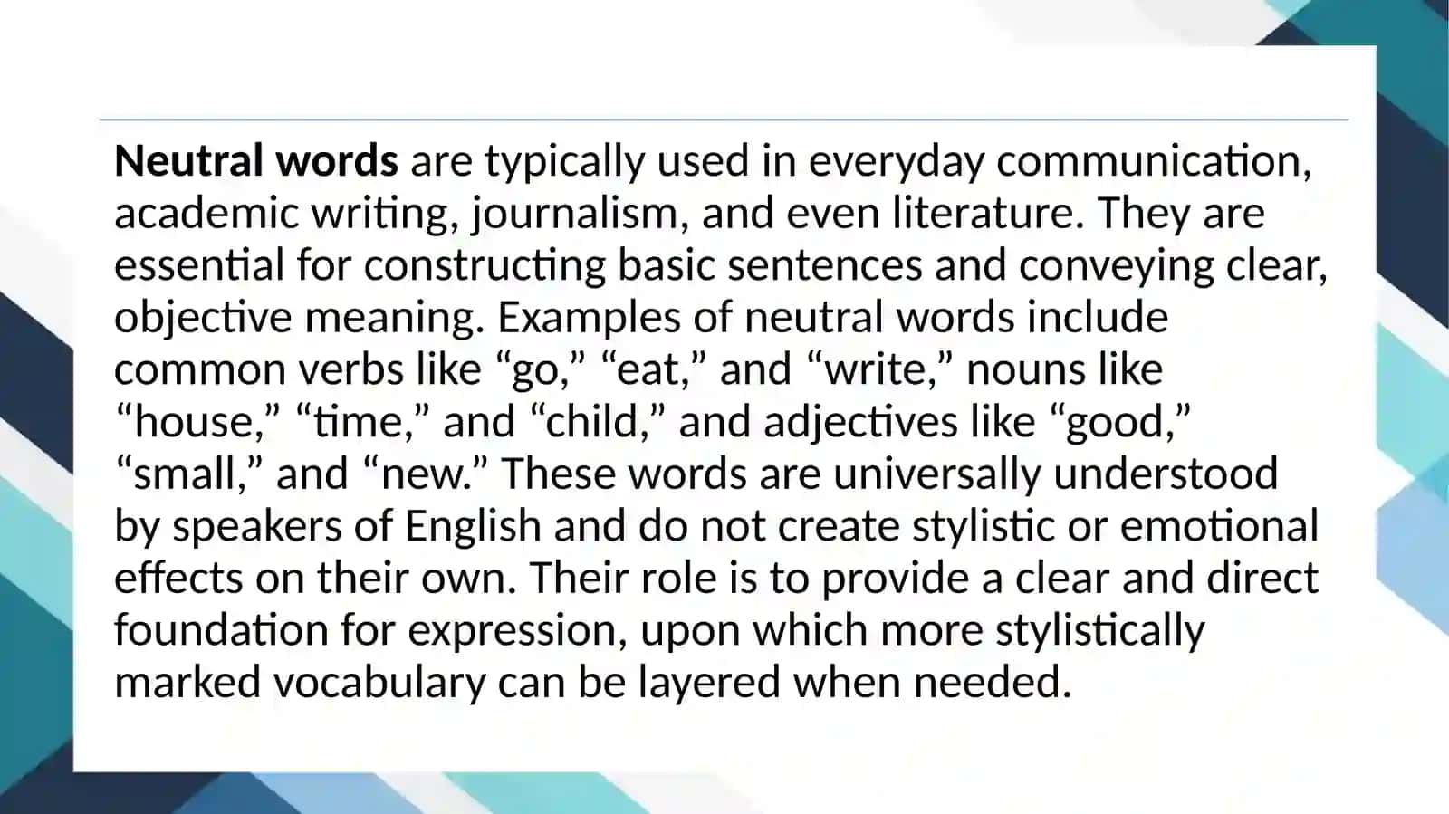 Stylistic classification of the English vocabulary 4