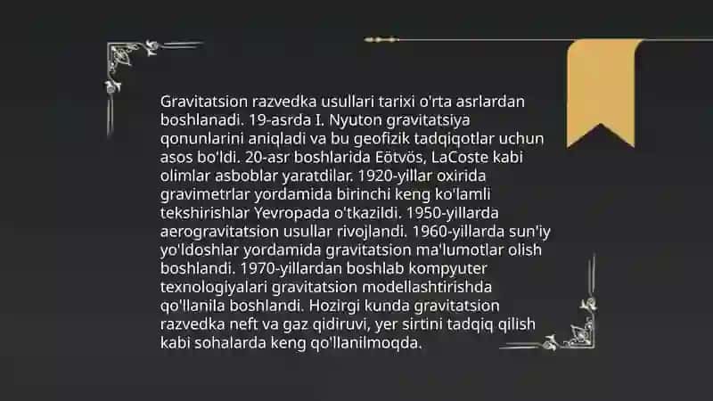 Gravitatsion maydonning fizik asoslari 4