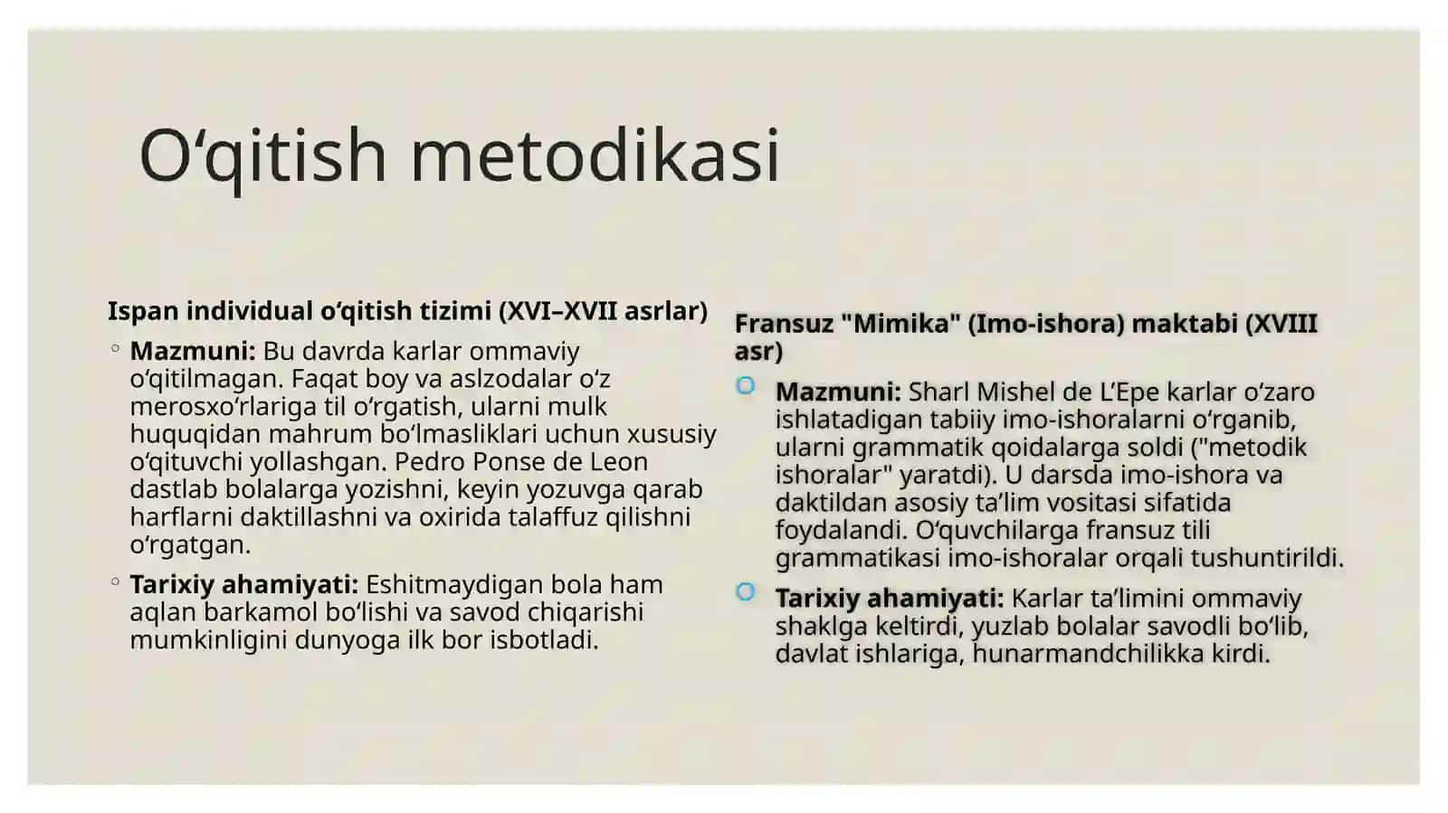 Surdopedagogikaning rivojlanish tarixi 4