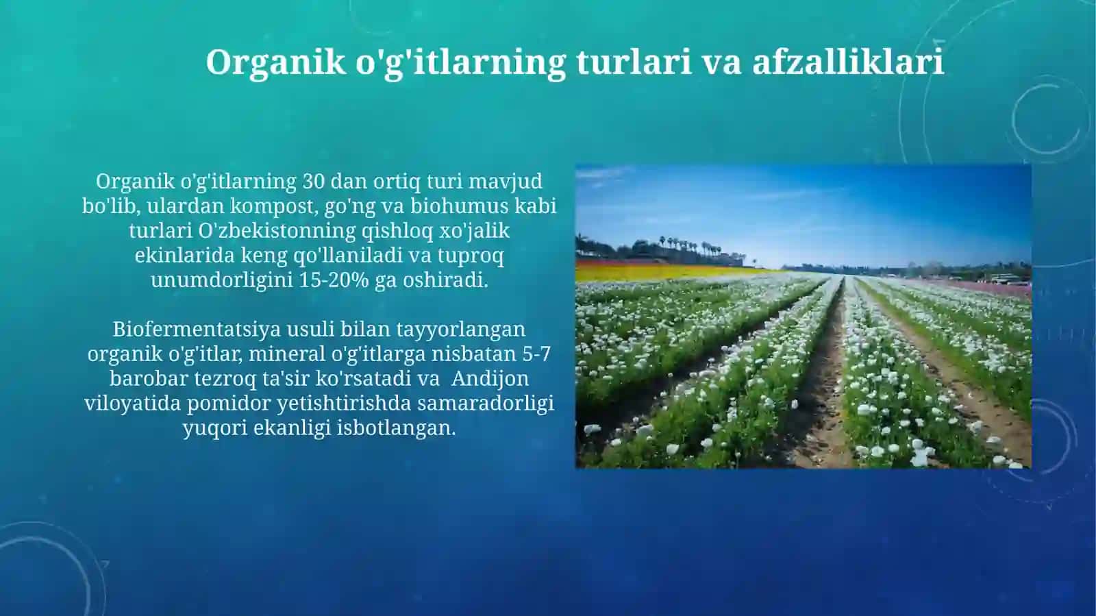 Dehqonchilikda organik va mineral oʻgʻitlarning ahamiyati 4