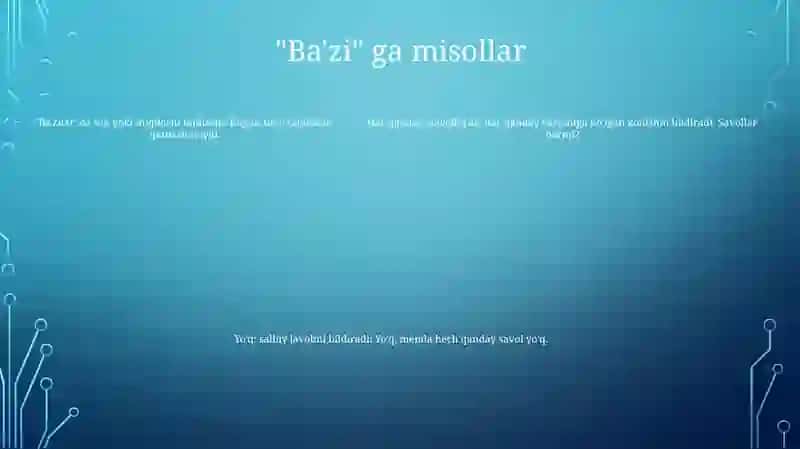 Some, Any Va No So'Zlarining Farqi 4