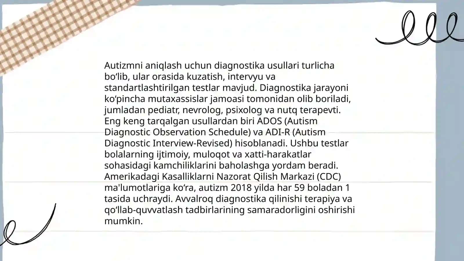 Bolalar kasalliklari Autizm va Daun sindiromi 4