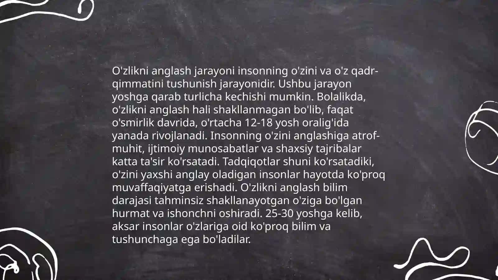 O'zlik tushunchasi 4