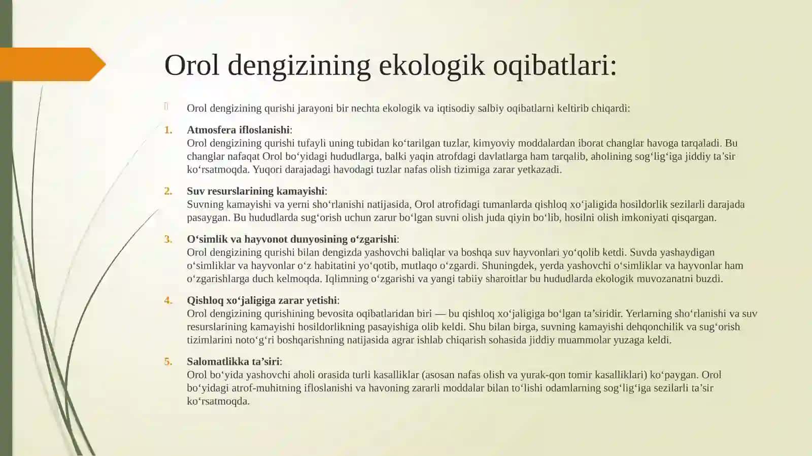 Orol bo’yi hududining ekologi-meliorativ holoati 4