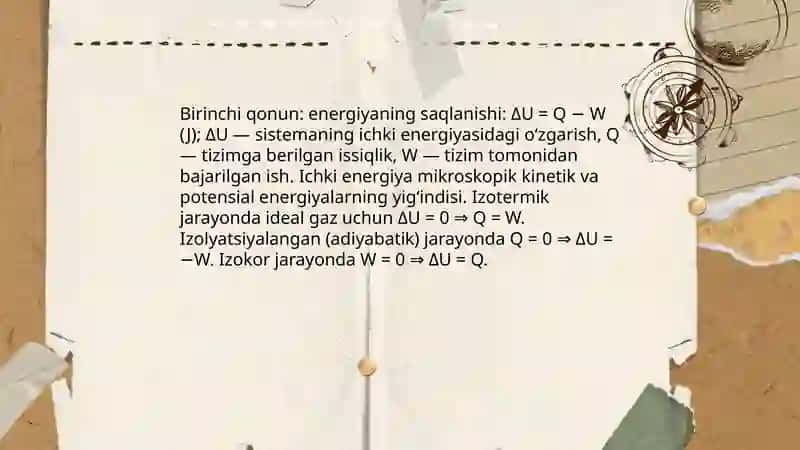 Termodinamika qonunlari 4