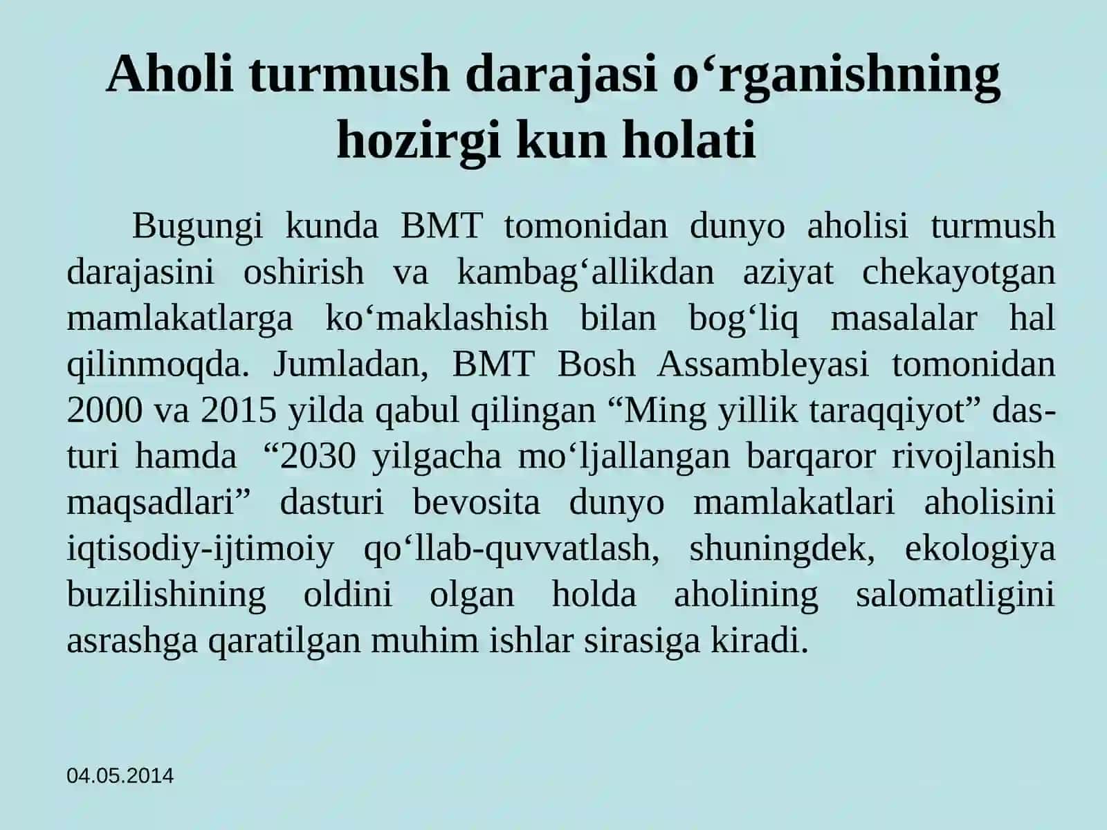 Aholi turmush darajasi statistikasi 4