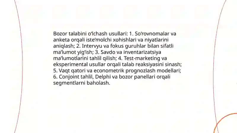 Bozor talabining asosiy omillari 4