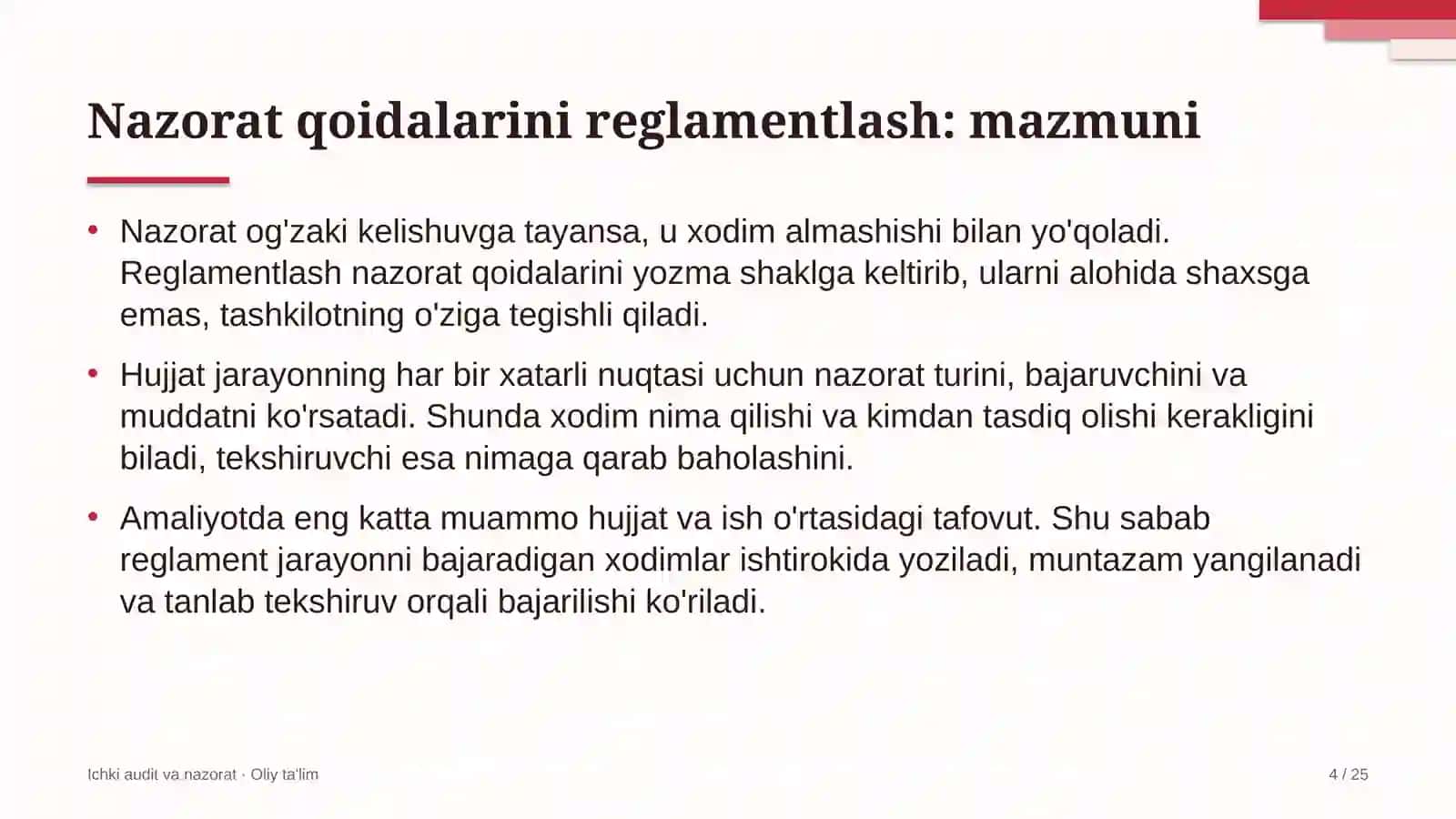 statistika organlarida nazorat qoidalarini reglamentlash 8494 4