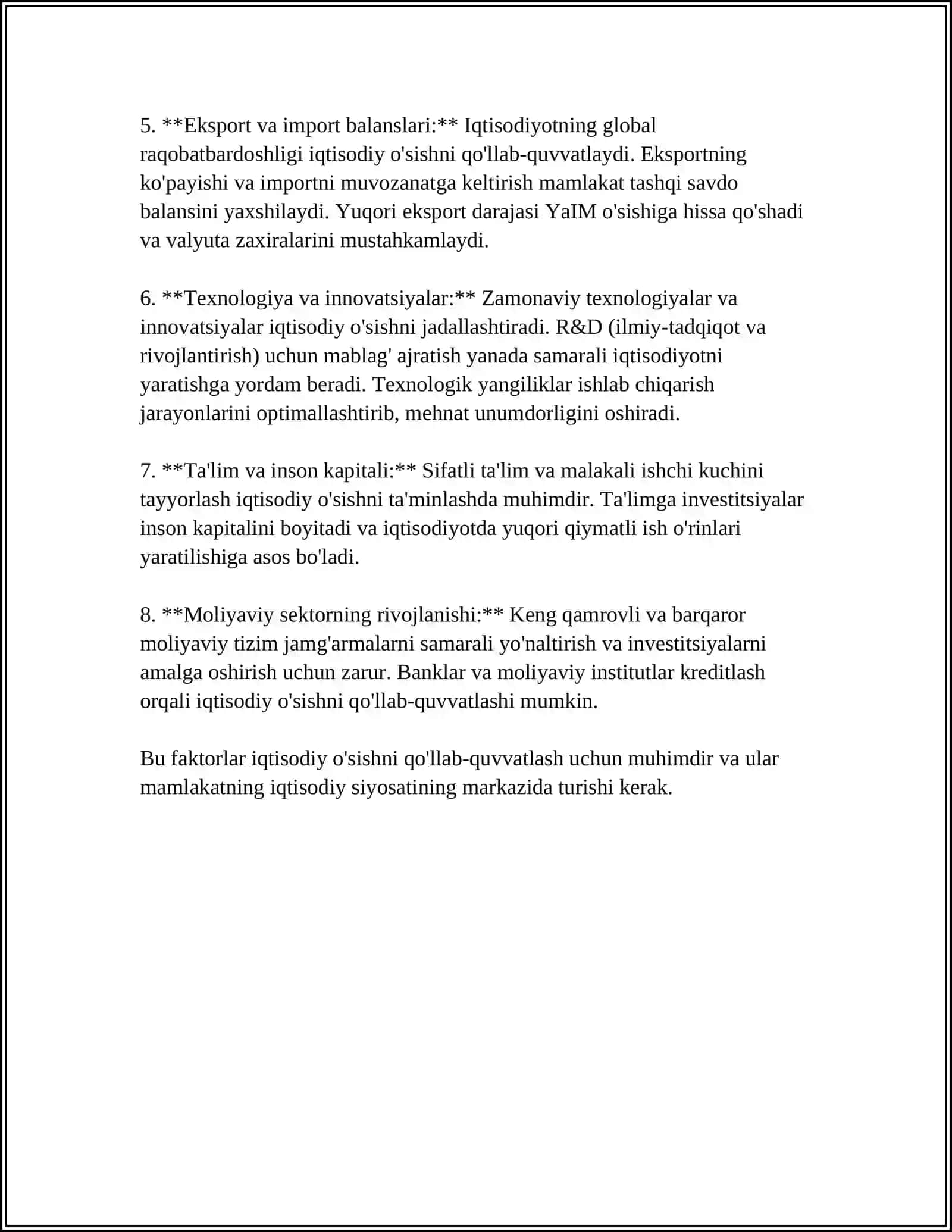 DAVLAT MIKROIQTISODIY SIYOSATINING ASOSIY YO'NALISHLARI 4