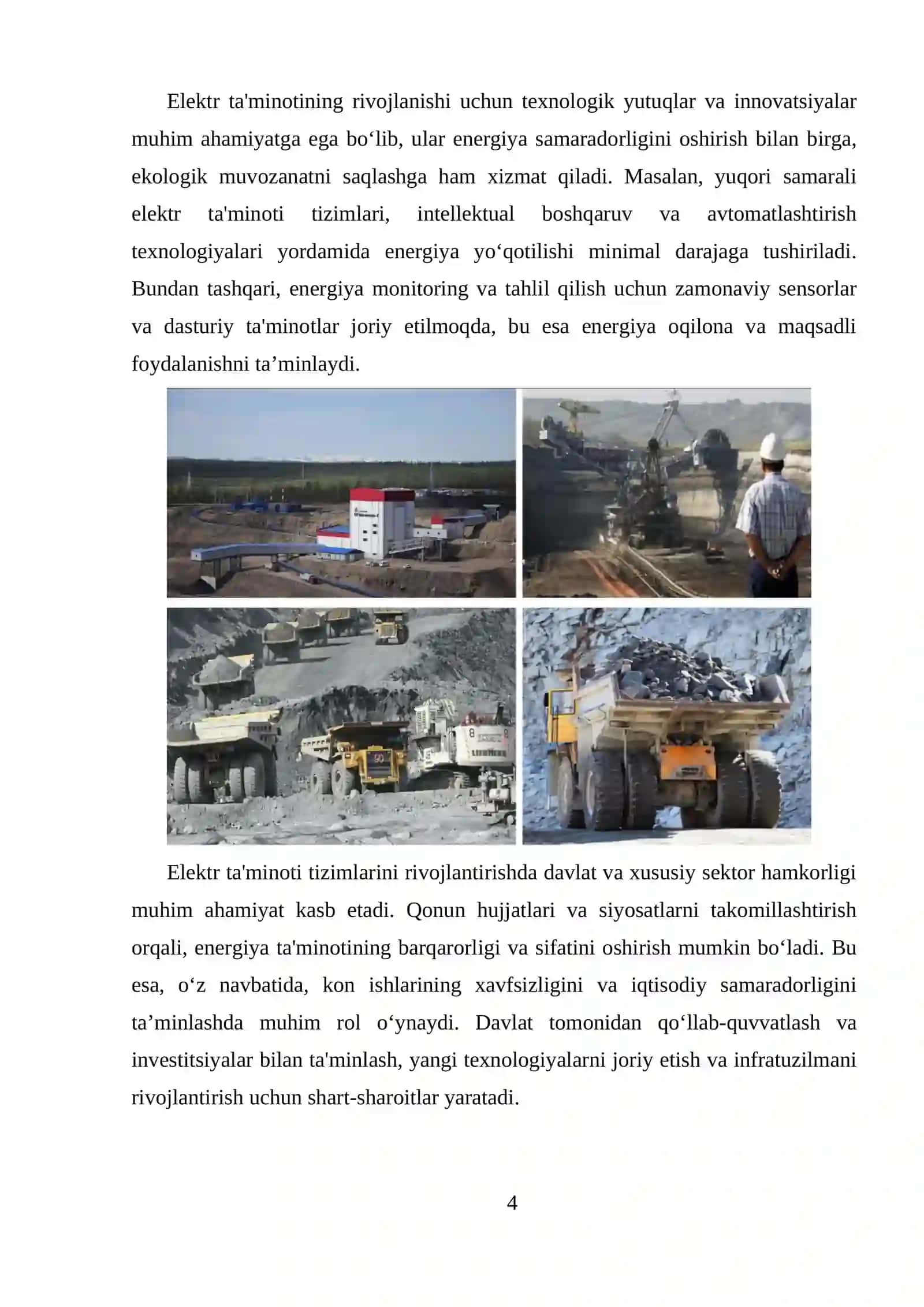 OCHIQ KON KORXONALARINI ELEKTR TAʼMINOTI 4
