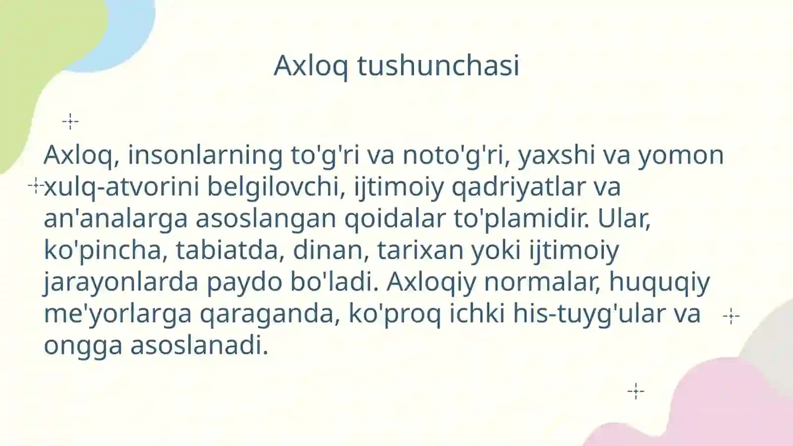 Huquq va axloq normalari o'rtasidagi munosabatlar 4